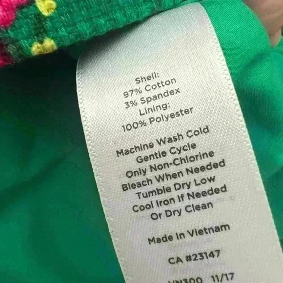 Talbots Tweed A-Line Polyester Blend Skirt Sz 16 Green Floral Colorful - Picture 4 of 6